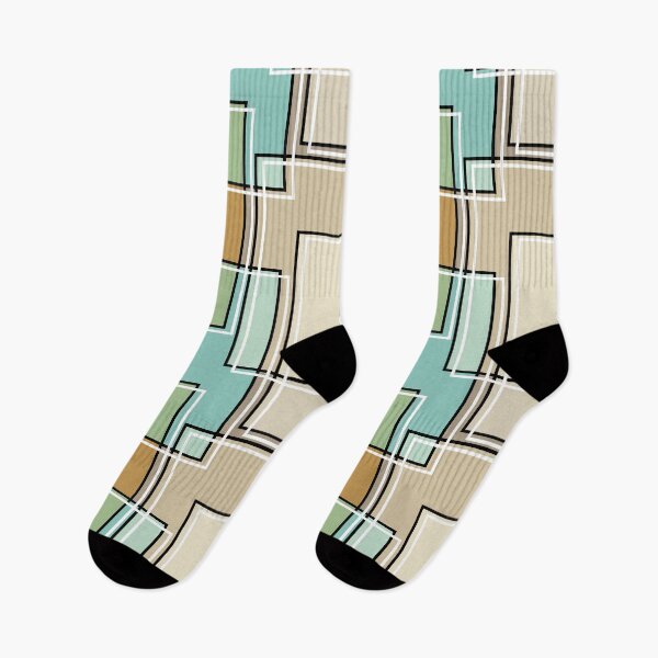 Item preview, Colorful Mid Century Modern Rectangle Pattern designed and sold by Elsy's Art.