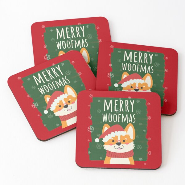 Item preview, Merry Woofmas Christmas Festive Santa Hat Corgi Red designed and sold by Sunny Collections.