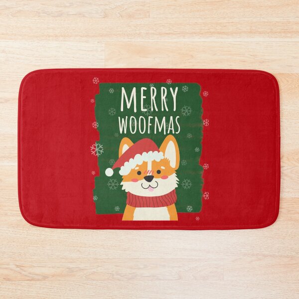 Item preview, Merry Woofmas Christmas Festive Santa Hat Corgi Red designed and sold by Sunny Collections.