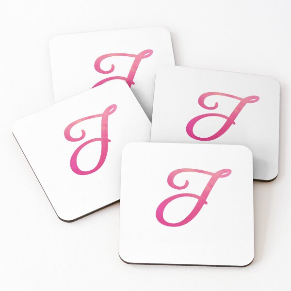 Item preview, Letter J Pink Color Monogram Script, Personalized Initial designed and sold by Star58.