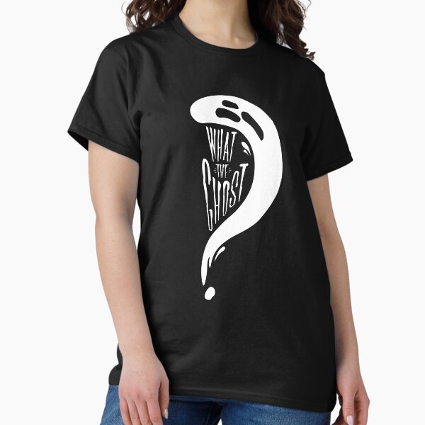 Vista previa del artículo con la obra «¿Qué el fantasma? (Blanco)», diseñado y vendido por Giraffle.