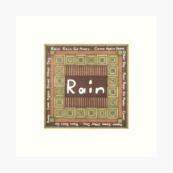 Item preview, Rain Color Square designed and sold by ErinBrieArt.