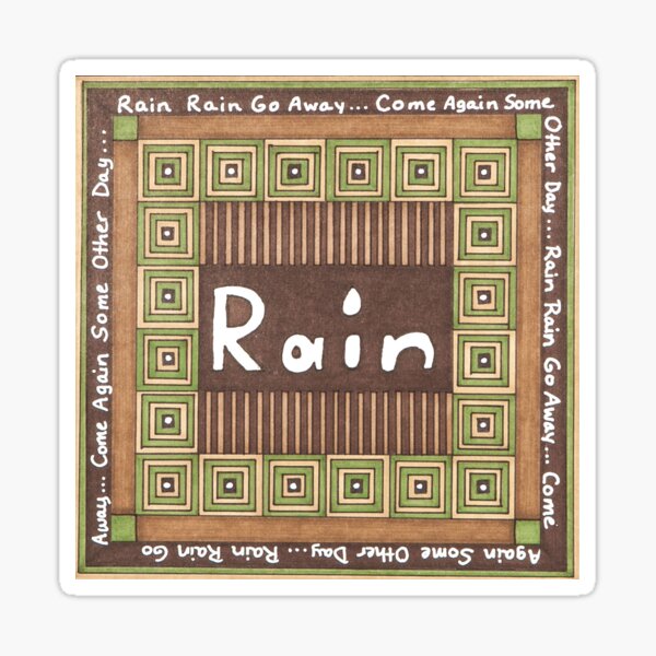Item preview, Rain Color Square designed and sold by ErinBrieArt.
