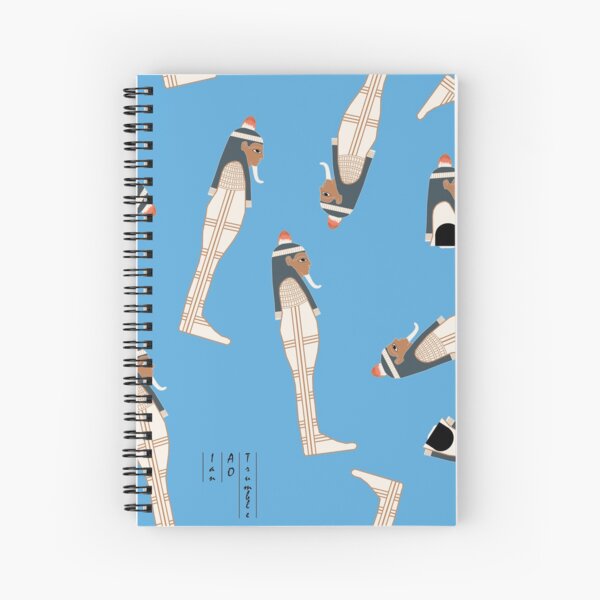 Mummmycases and Mummy Masks - Blue Spiral Notebook