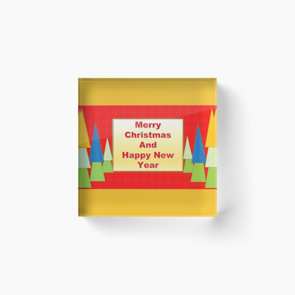 Merry Christmas Extraordinary Acrylic Block
