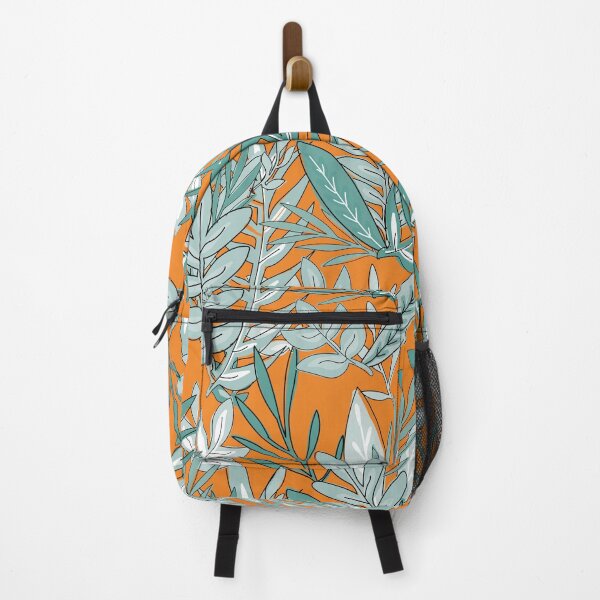 Item preview, Plant Lover - Urban Jungle Leafy Pattern - Orange, Green, White designed and sold by Cultural Creations Merch.