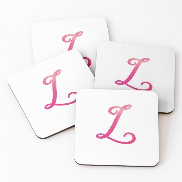 Item preview, Letter L Pink Color Monogram Script, Personalized Initial designed and sold by Star58.