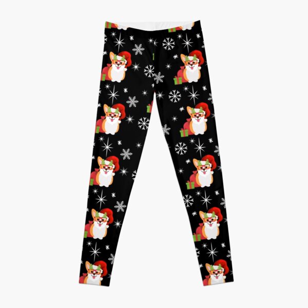 corgi christmas leggings