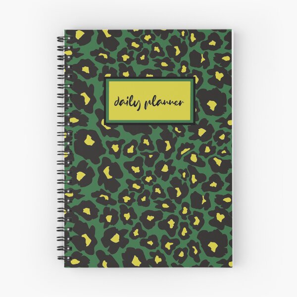 Item preview, Green Cheetah Print Daily Planner Journal designed and sold by Aryeh Studio.