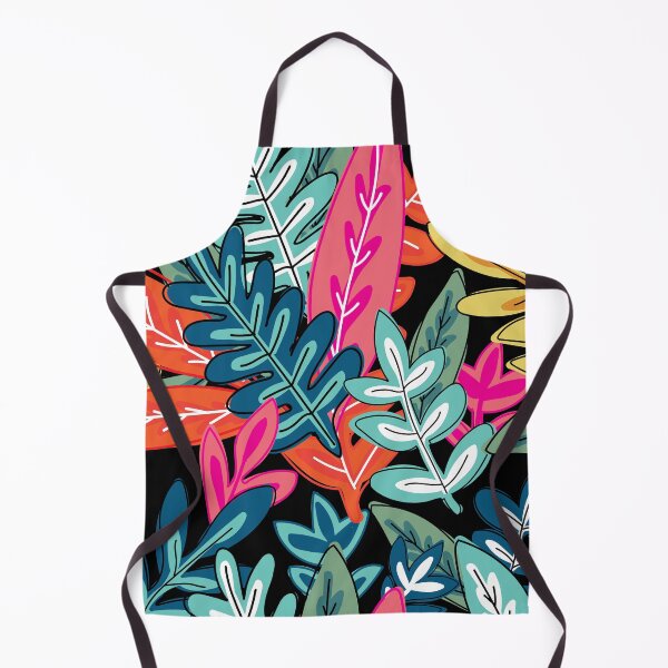 Item preview, Plant Lover - Urban Jungle Leafy Bold Pattern - Orange, Green, Yellow, Coral, Black designed and sold by Cultural Creations Merch.