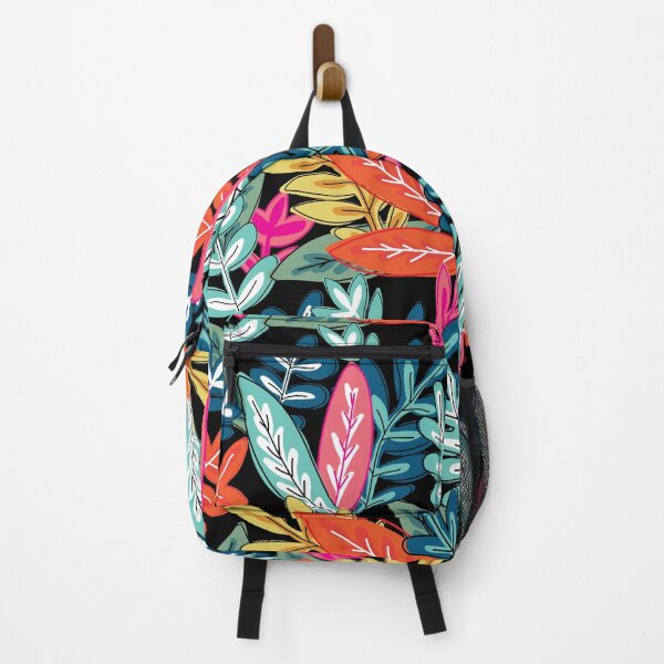 Item preview, Plant Lover - Urban Jungle Leafy Bold Pattern - Orange, Green, Yellow, Coral, Black designed and sold by Cultural Creations Merch.