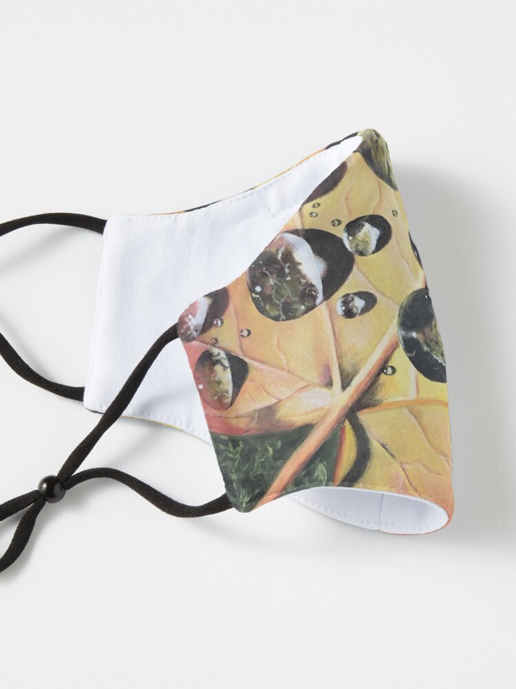 Thumbnail 4 of 7, Mask, Fall Leaf with Water Droplets designed and sold by Char Mason.