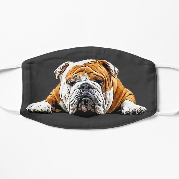 Bulldog Chill Pose - English Bulldog Flat Mask