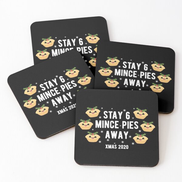 Item preview, Stay Six Mince Pies Away Stay 6 Feet Away Christmas 2020 Social Distancing designed and sold by RainbowPandas.
