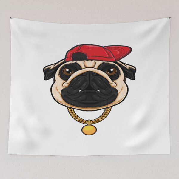 Item preview, Cool Pug Dog Head dog lover designed and sold by ValeriaRedd.
