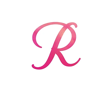 Artwork thumbnail, Letter R Pink Color Monogram Script, Personalized Initial by Star58