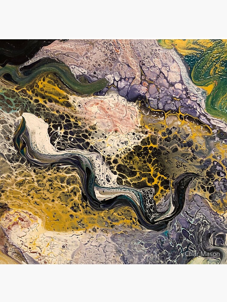 Thumbnail 3 of 3, Throw Pillow, Abstract River designed and sold by Char Mason.