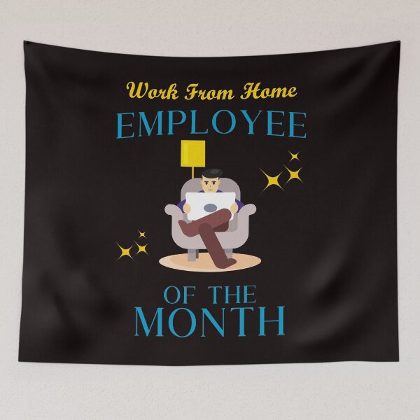 Item preview, Work From Home Employee of the Month - Cool Man Sitting in his House with a Laptop  designed and sold by leo121687.