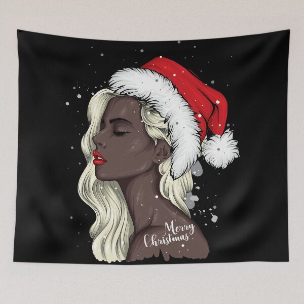 Item preview, Woman Wearing Red Christmas Hat designed and sold by Maystro-design.