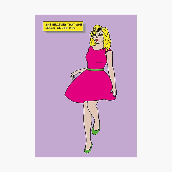 She believed that she could so she did - purple Photographic Print