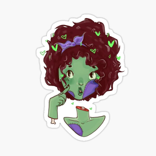 Zombie Babe Purple Sticker