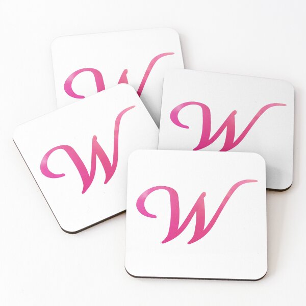 Item preview, Letter W Pink Color Monogram Script, Personalized Initial designed and sold by Star58.