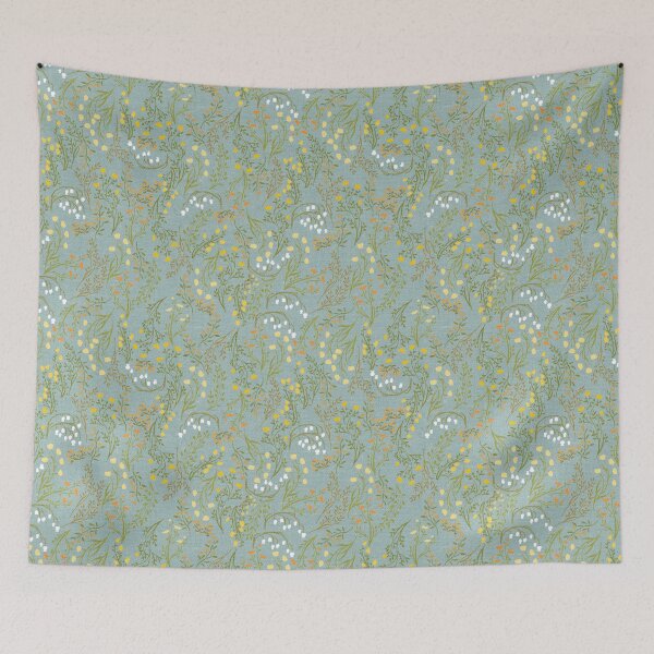 Item preview, Summer Meadow Morning Soft Blue Grey designed and sold by Cecilia Mok.
