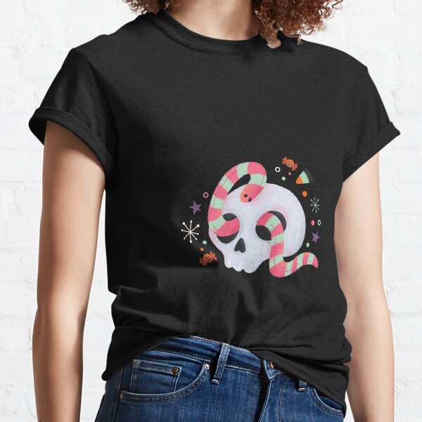 Skull and the candy colored Snake Classic T-Shirt