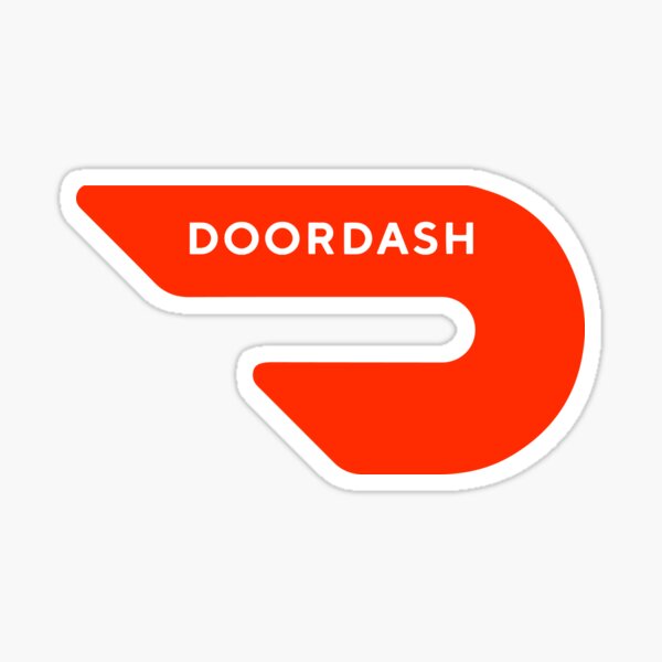 Door Dash Delivery Driver Classic Logo Box DoorDash Dasher Unofficial Uniform Sticker