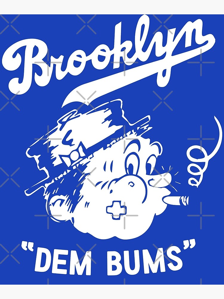 Defunct Brooklyn Dodgers baseball team emblem blue 1902 Greeting