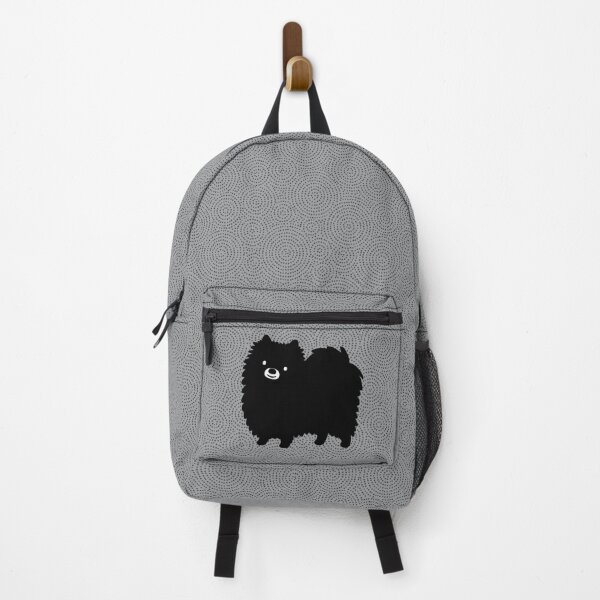 black fluffy backpack