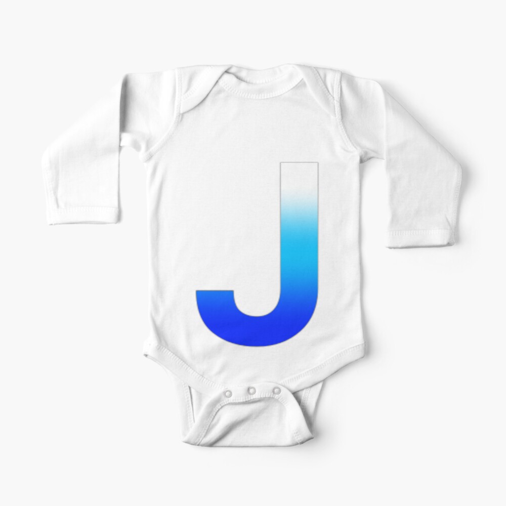 Blue T Shirtblue Letter J Baby One Piece By Colnatahoerace Redbubble