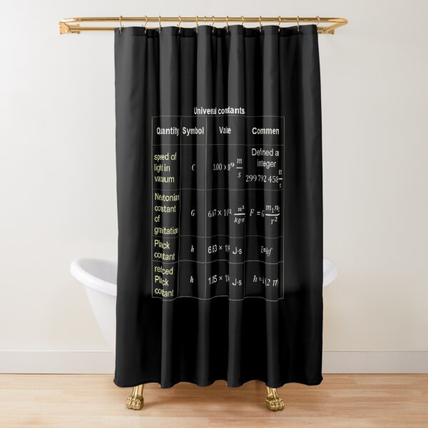 Universal Constants Shower Curtain