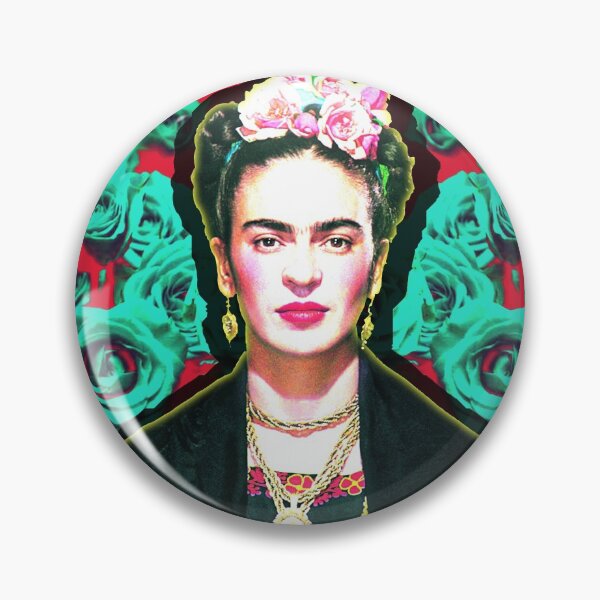 Item preview,  Frida Khalo "pop" portrait - with green roses  - digital paint by Iona Art Digital designed and sold by IonaArtDigital.