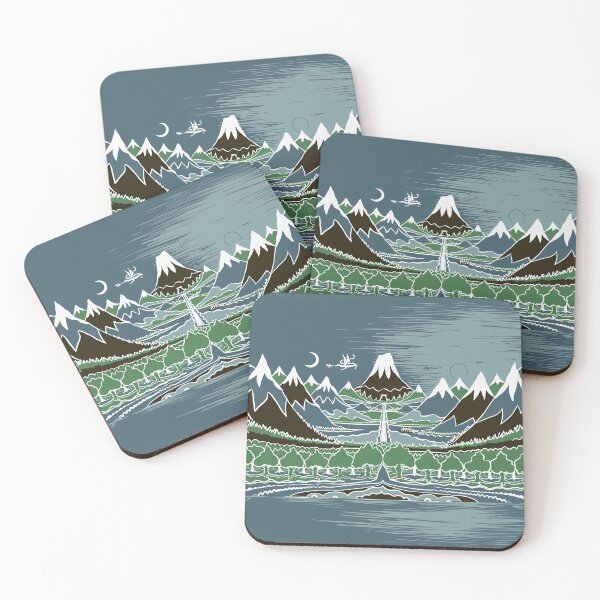 Item preview, Midnight Forest mountain path in the style of J.R.R.Tolkien designed and sold by Designwebjae.
