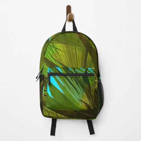 Item preview, green palm leaves texture with blue sky background designed and sold by Mrvell.