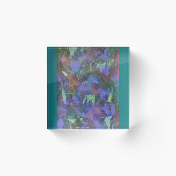 Blue Abstractions Acrylic Block