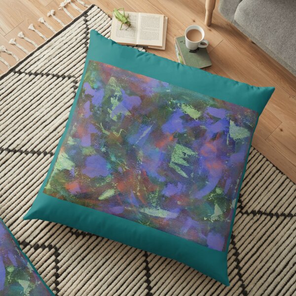 Blue Abstractions Floor Pillow