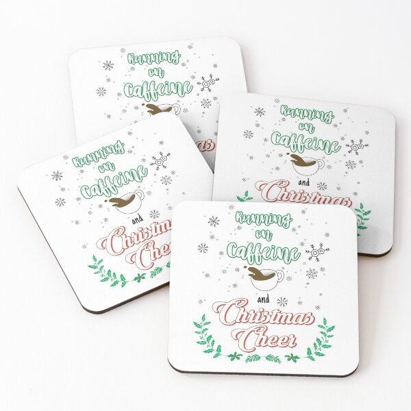 Item preview, Running on Caffeine and Christmas Cheer (White Background) designed and sold by Daniel Lomelí.