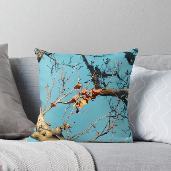 Item preview, Tree branch with orange autumn leaves and blue sky designed and sold by Mrvell.