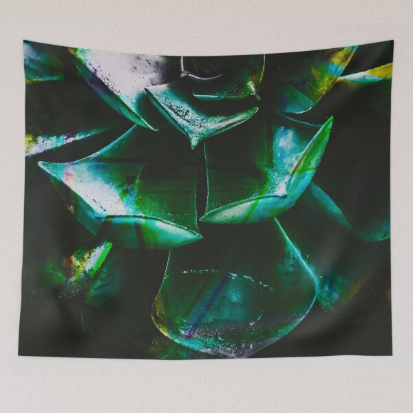Item preview, Closeup green succulent plant leaves texture background designed and sold by Mrvell.