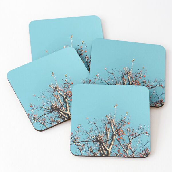 Item preview, Tree branch and orange autumn leaves with blue sky designed and sold by Mrvell.
