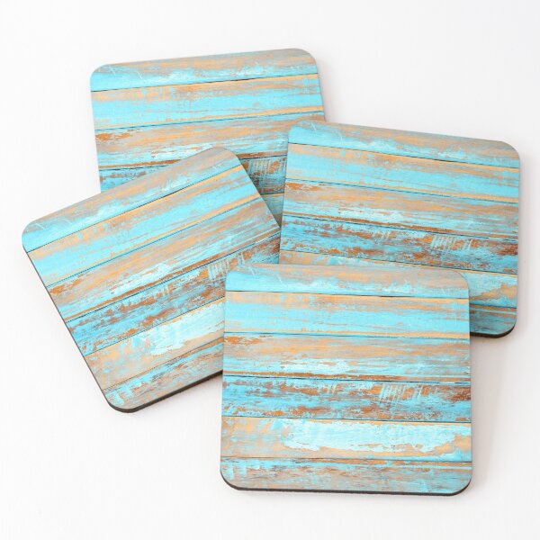Item preview, Turquoise peeling paint on wood. designed and sold by silviasunflower.