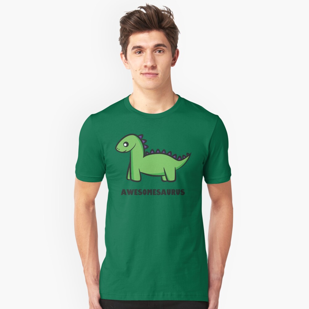 Awesomesaurus (green) Slim Fit T-Shirt
