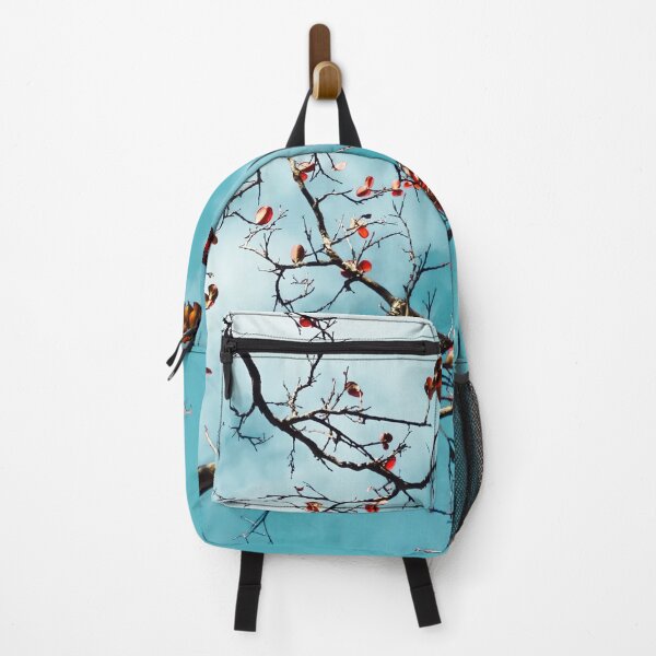 Item preview, Tree branch with orange autumn leaves and blue sky background designed and sold by Mrvell.