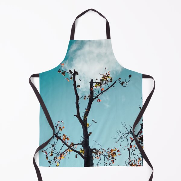 Item preview, Tree branch and orange autumn leaves with blue sky background designed and sold by Mrvell.