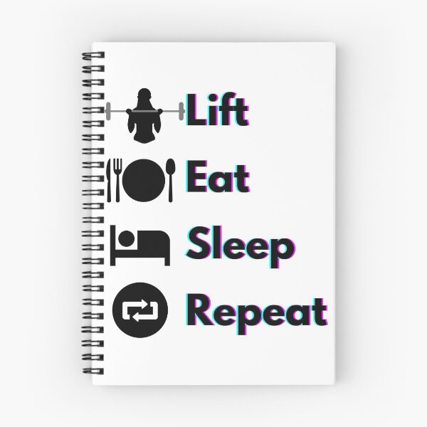 Item preview, Lift, Eat, Sleep, Repeat Holographic Blue and Pink text designed and sold by JustAMillenial -.