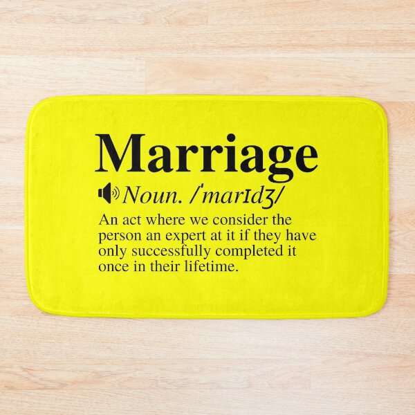 Item preview, Marriage: An Act Where We Consider The Person An Expert At It If They Only Successfully Completed It Once In Their Lifetime. Funny Marriage Definition. designed and sold by mind-illusions.