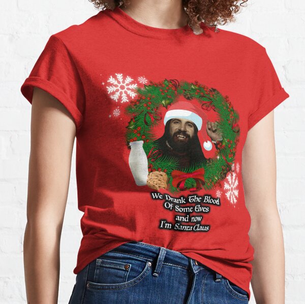 Aperçu de l'œuvre Nous avons bu le sang de certains elfes et maintenant je suis le père Noël - Ce que nous faisons dans l'ombre Noël créée et vendue par littlegreenmoo.