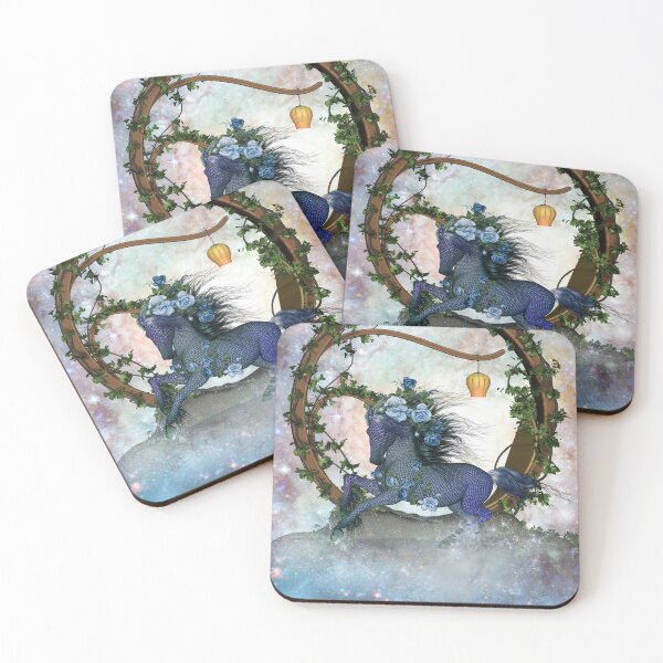 Item preview, Awesome wild fantasy horse with roses designed and sold by nicky2342.